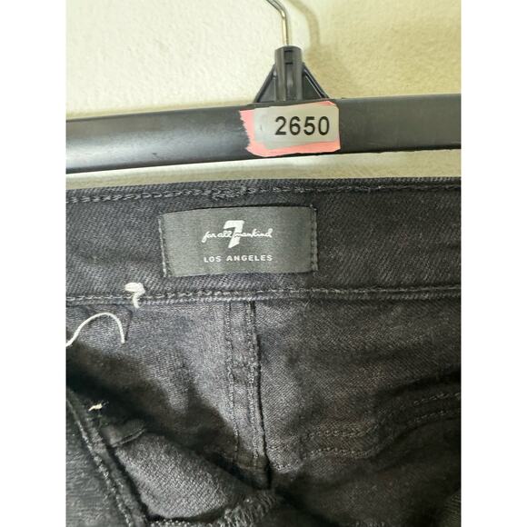7 for All Mankind Black Jeans Sz 2 - Picture 2 of 4